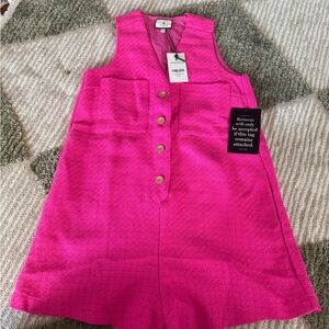 Hot Pink Textured Myla Romper
